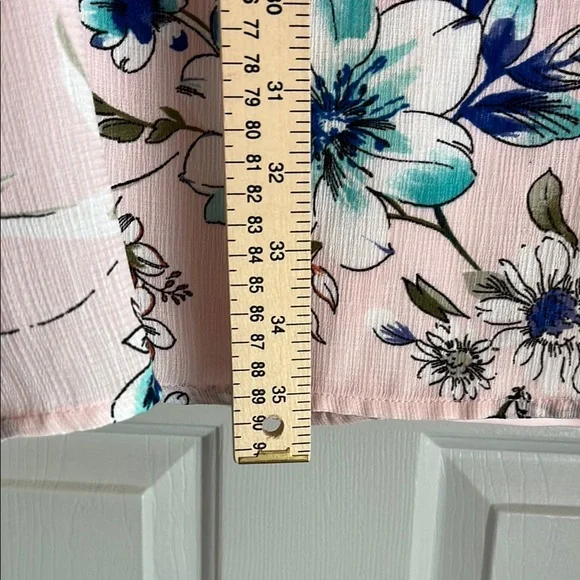 Altar'd State Pink Blue Floral A-Line Sundress V-Neck L - Picture 6 of 11